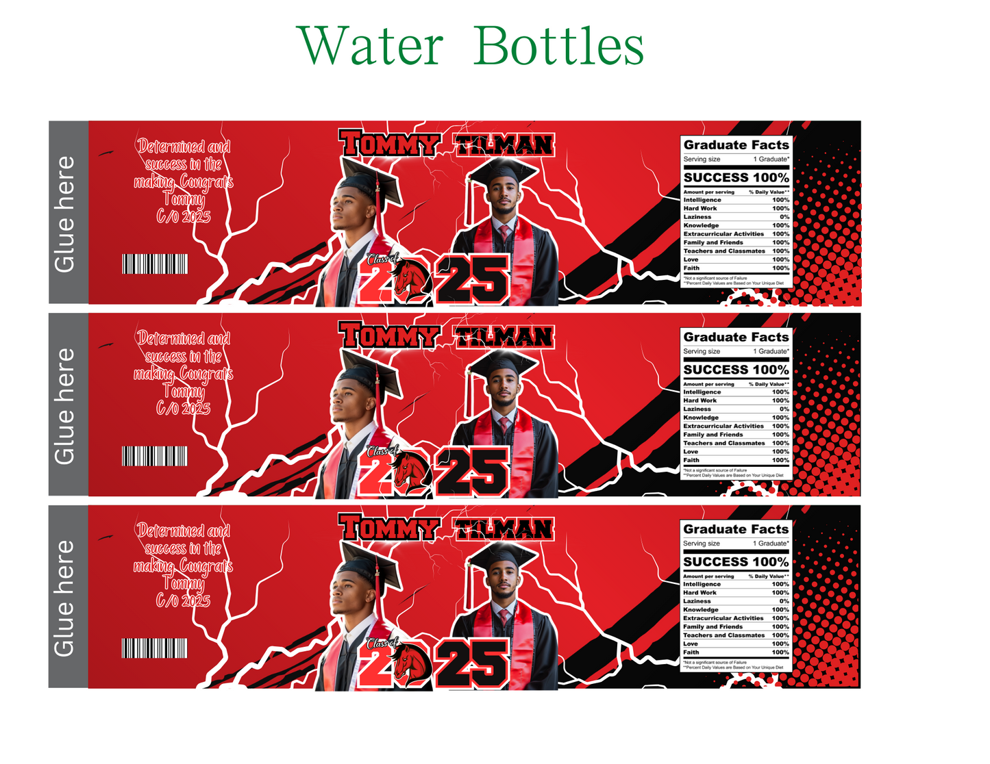Editable 2025 Red Party Favor Template Bundle