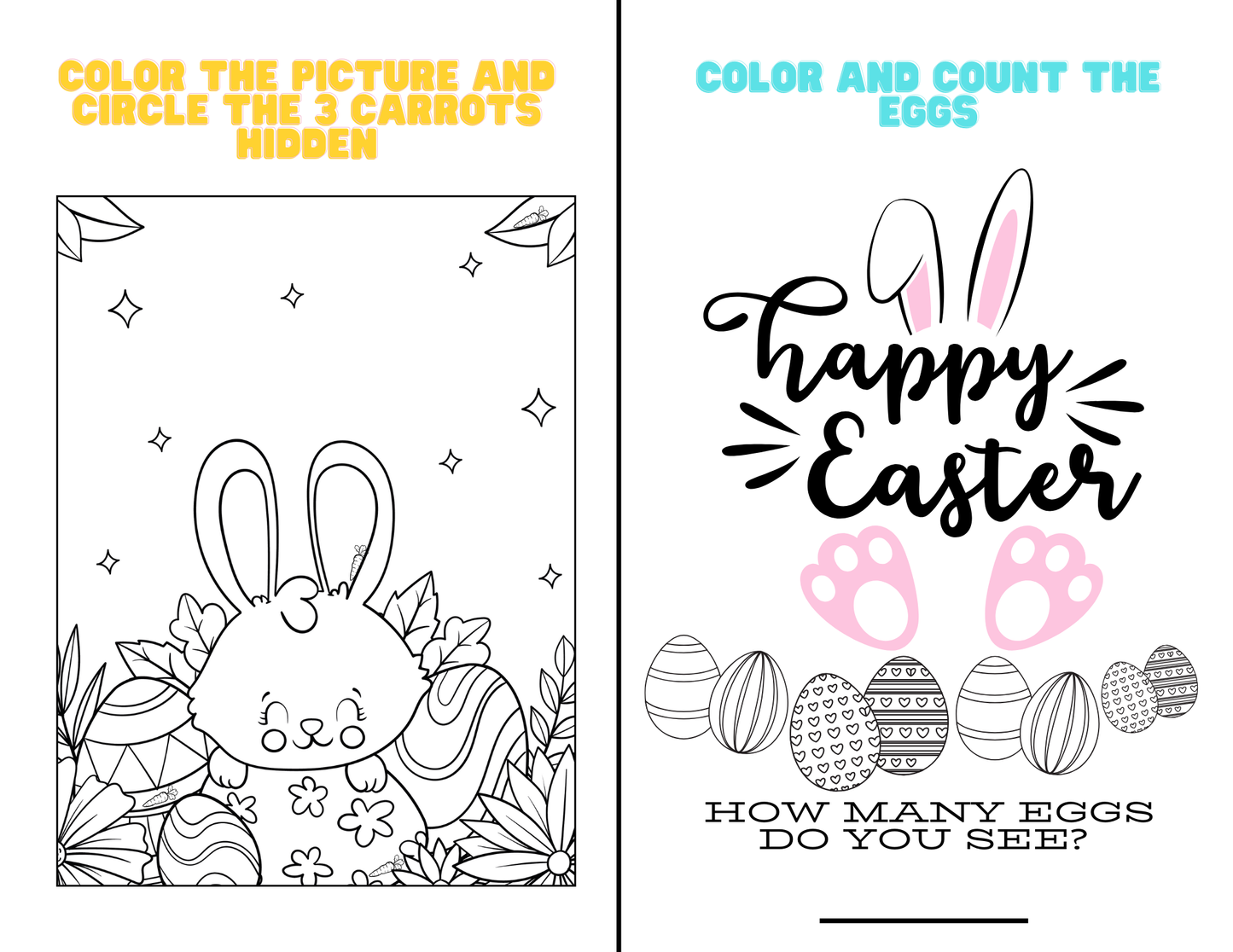 Editable Easter Party Favor Templates