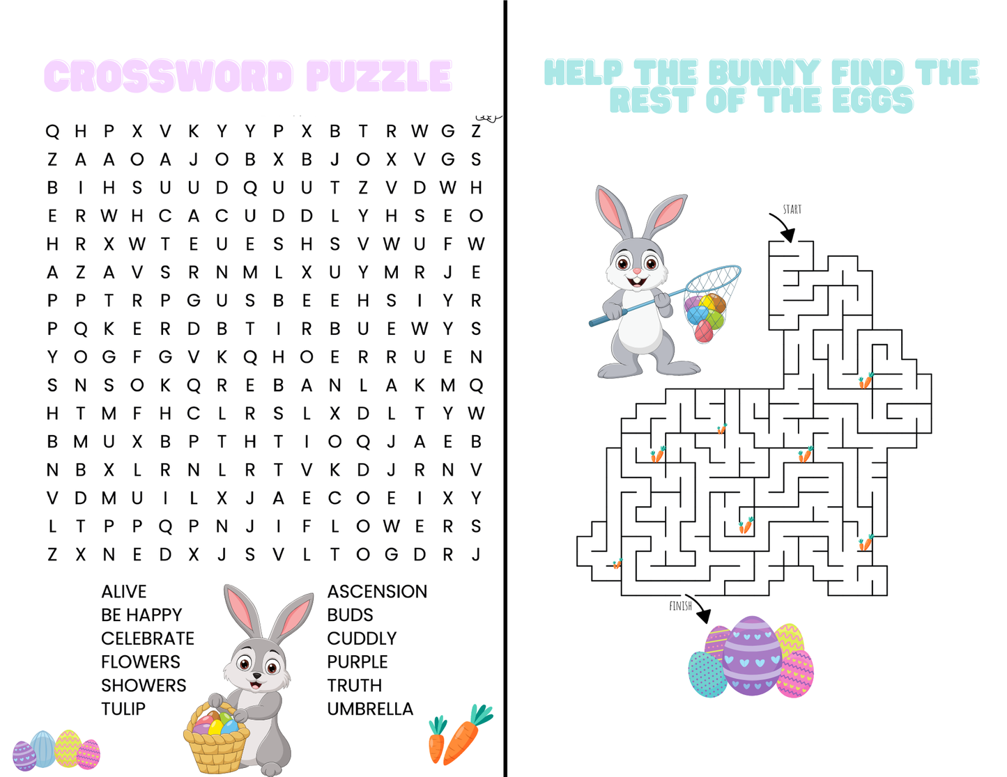 Editable Easter Party Favor Templates