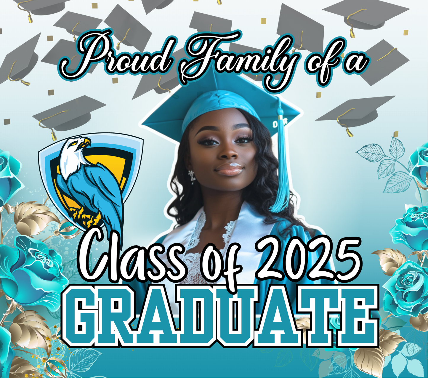 Editable 2025 Grad Yard Sign Template Bundle