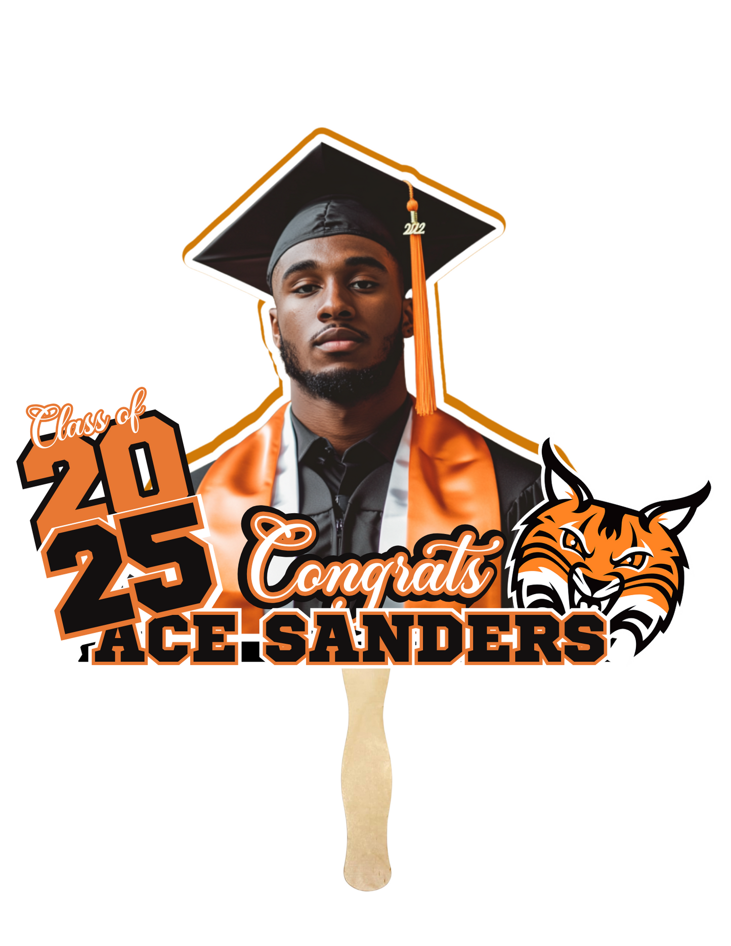 Editable 2025 Grad Fan Template Bundle