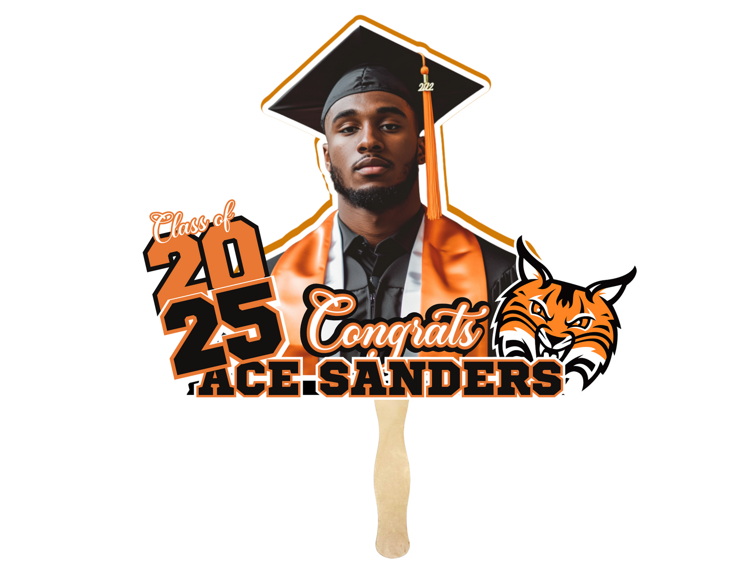 Editable 7pc  2025 Orange Grad Bundle