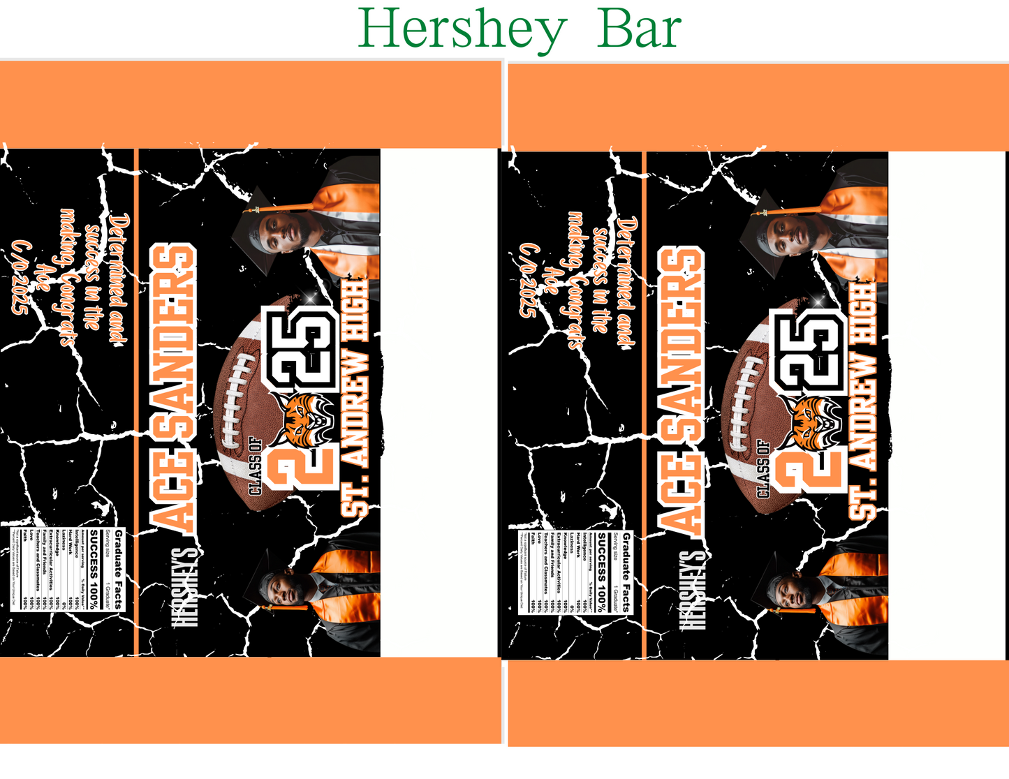 Editable 2025 ORANGE Party Favor Template Bundle