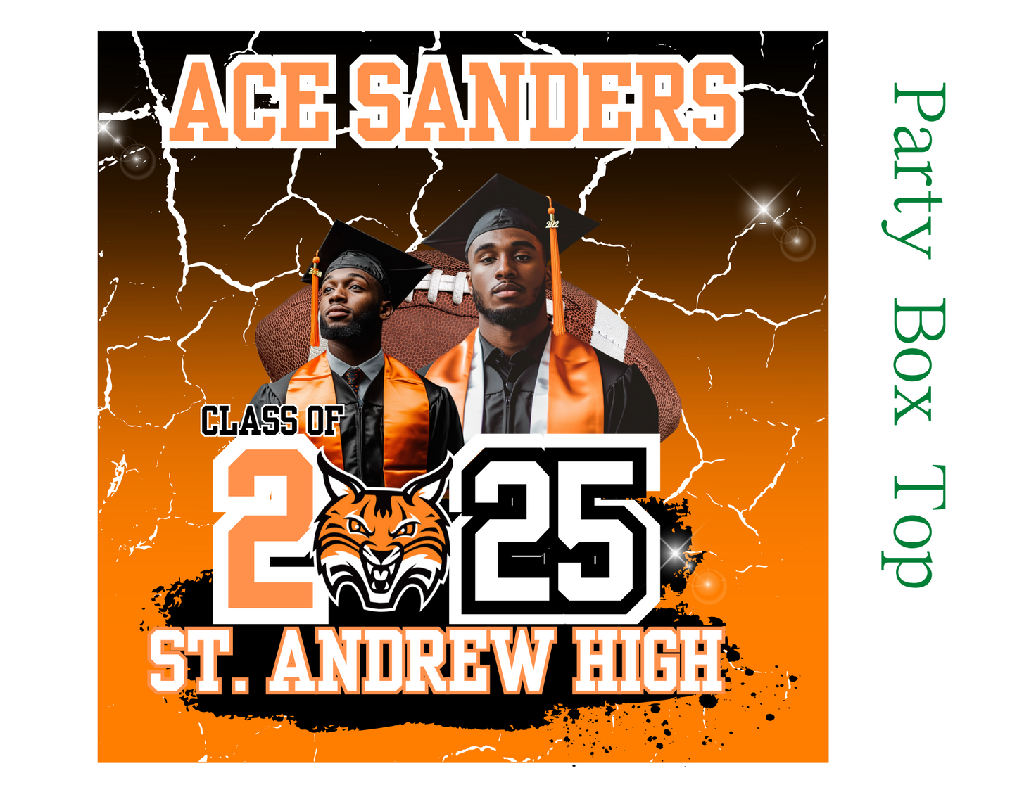 Editable 2025 ORANGE Party Favor Template Bundle
