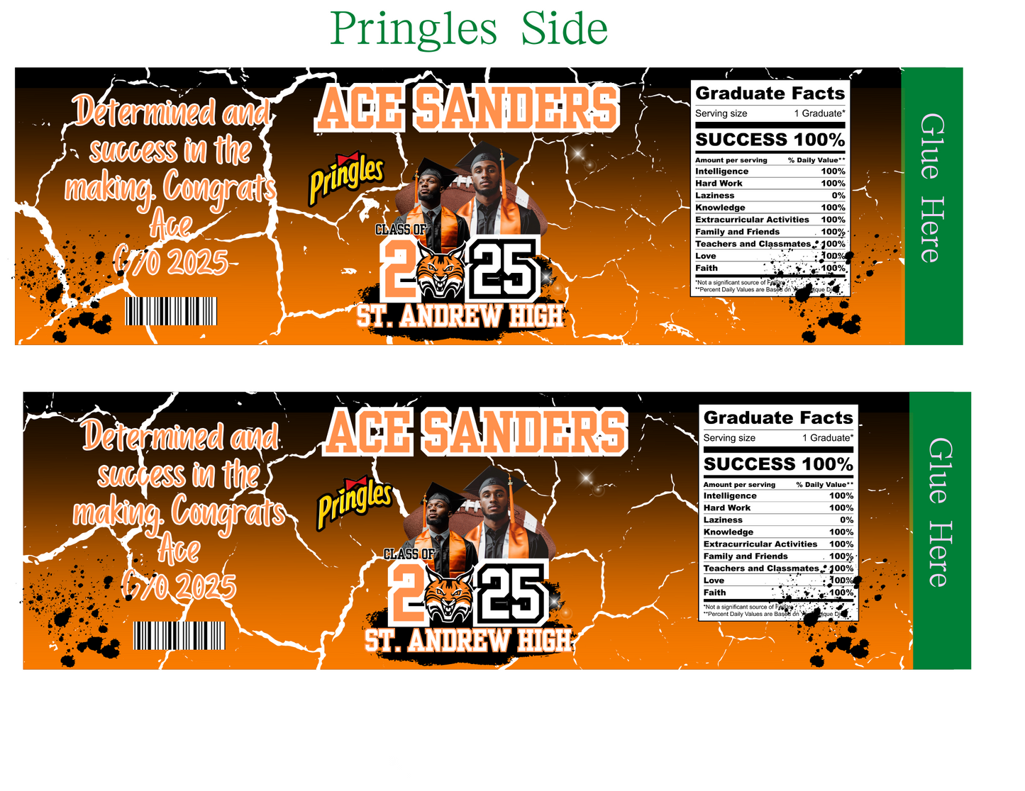 Editable 2025 ORANGE Party Favor Template Bundle