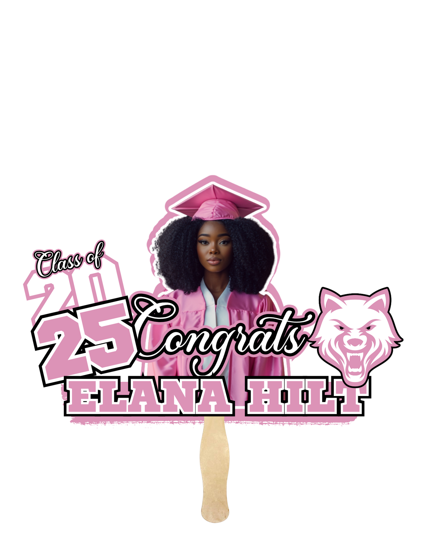 Editable 2025 Grad Fan Template Bundle