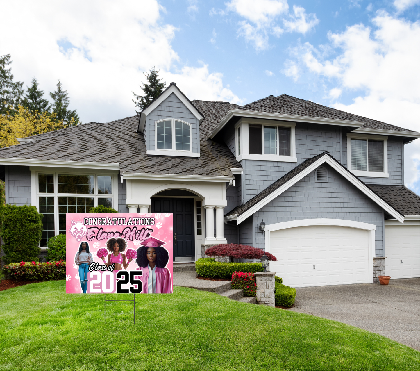 Editable 2025 Grad Yard Sign Template Bundle