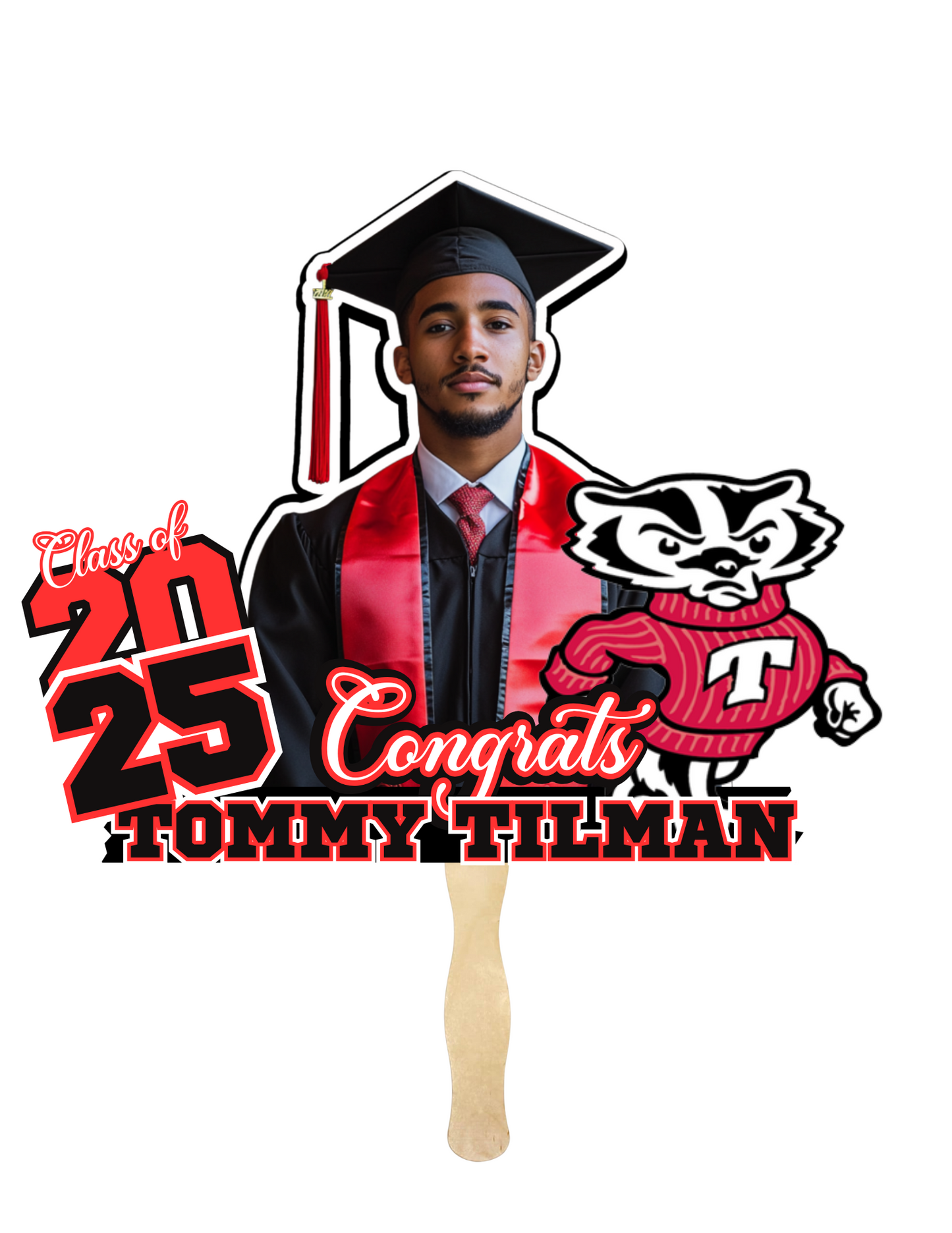 Editable 2025 Grad Fan Template Bundle