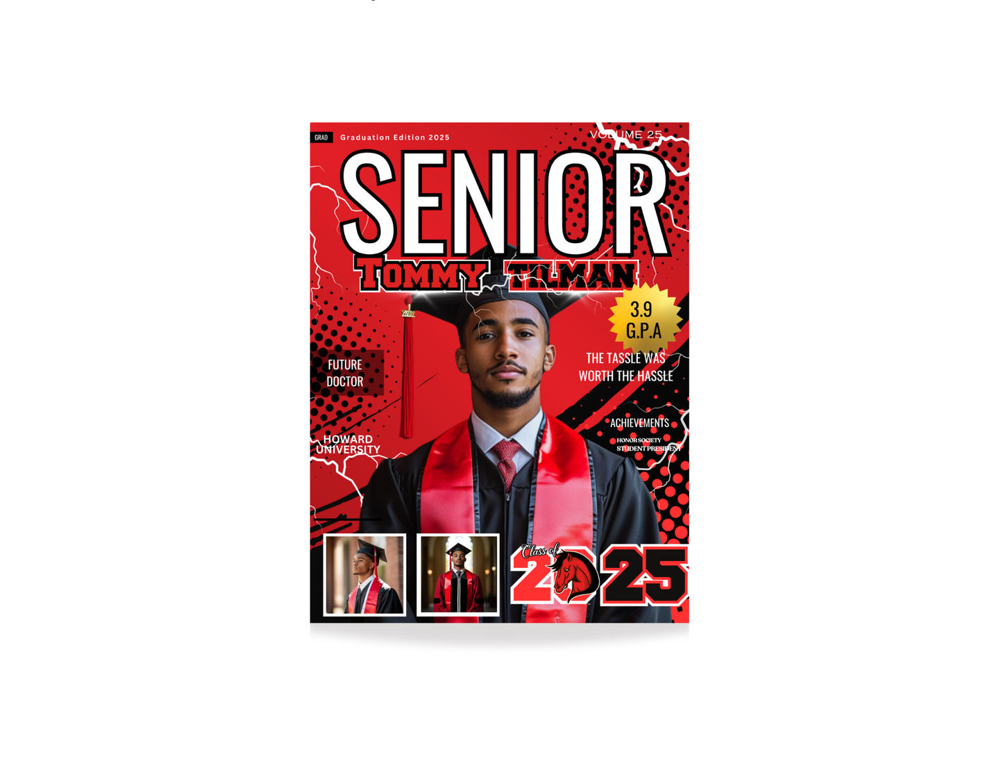 Editable 7pc  2025 Red Grad Bundle