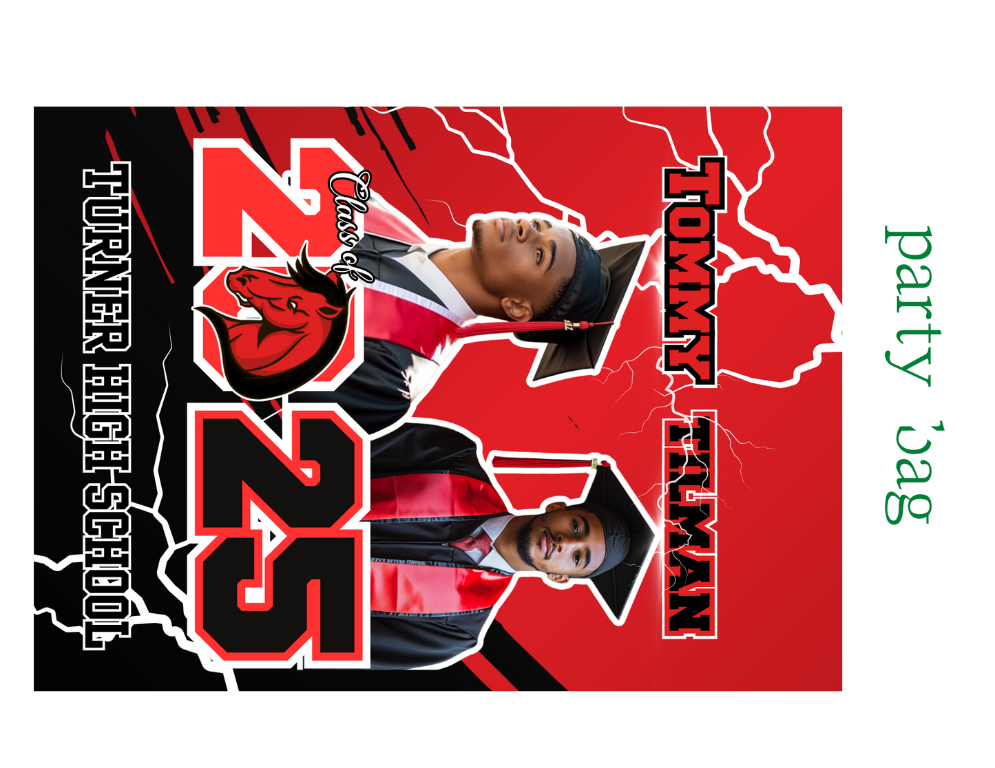 Editable 2025 Red Party Favor Template Bundle